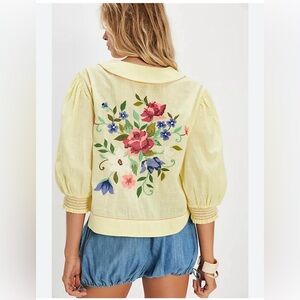 Free People Ryland Blouse in summer Lemonade